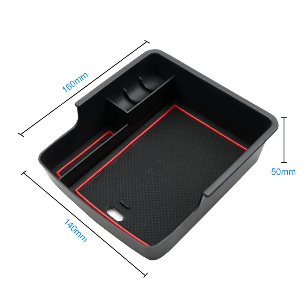 RUIYA Car Armrest Storage Box For Ceed SW GT 2018 2019 2020 2021 2022 Central Control Armrest Box Auto Interior Accessories