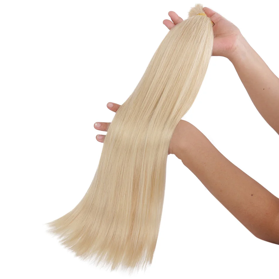 Beleza real-Ombre Colorido Cabelo Remy Brasileiro, Cabelo Humano Em Massa Reto Para Trançar, Sem Extensões De Trama, 45cm a 60cm