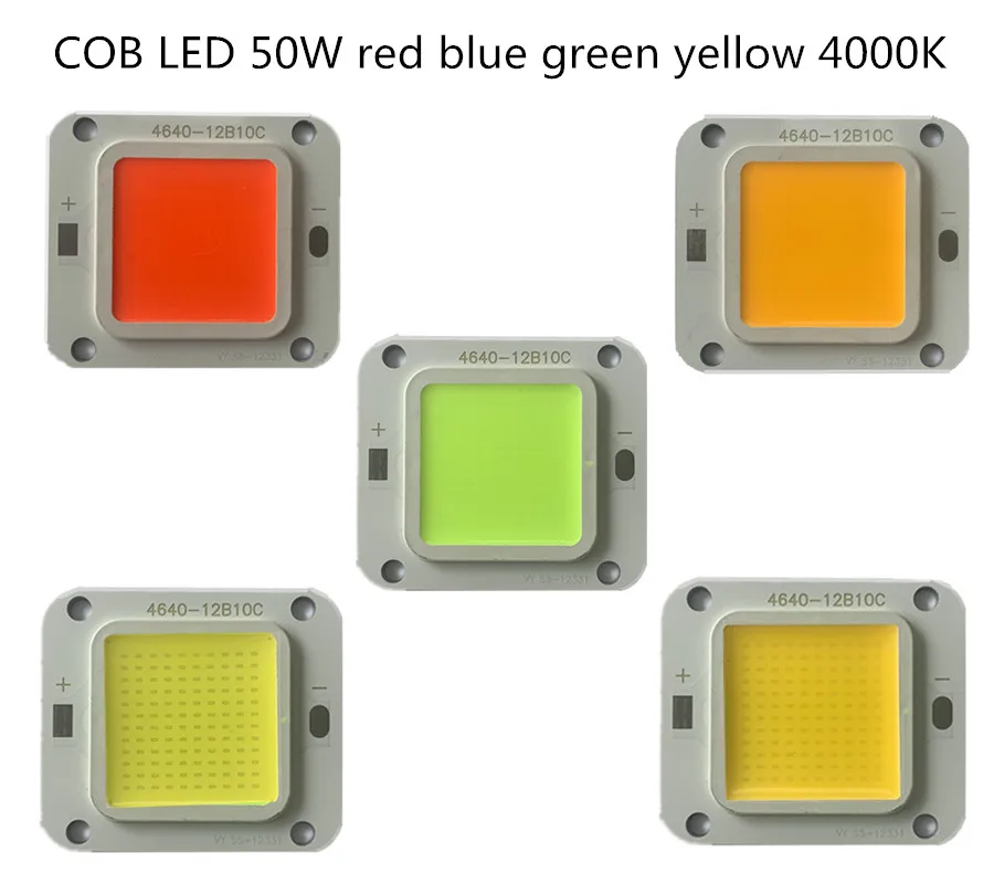1-20PCS LED COB chip Lamp Beads Hight power full power 4640 50W 12B10C 1500MA RED BLUE GREEN YELLOW WHITE BLUB for Floodlight