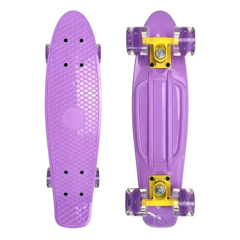 Penny Board dla dzieci, długa deska, Mini deskorolka, koło Flash, plastikowa deska na ryby na zewnątrz, skuter z zabawkami sportowymi, 22 cale
