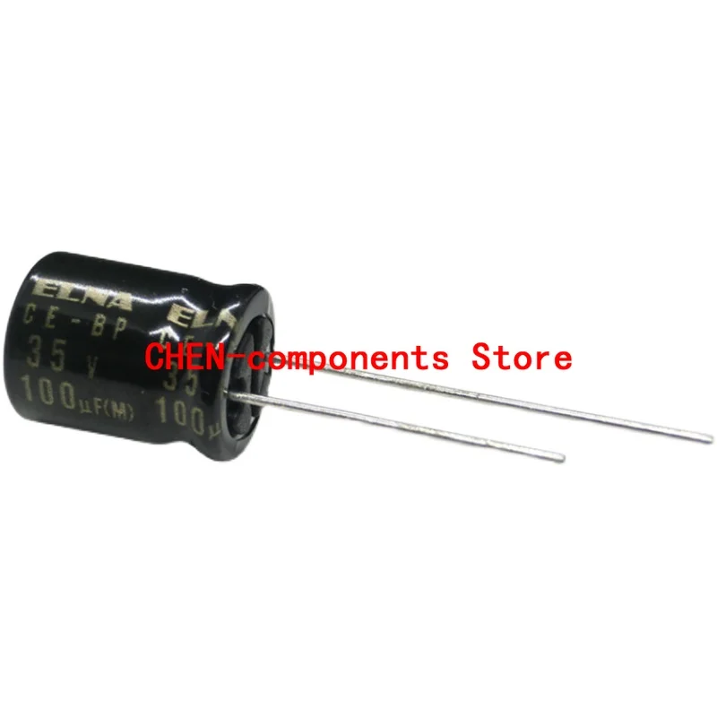 

10PCS ELNA RBD CE-BP 35V100UF P5MM 10X12.5MM Promise fever audio electrolytic capacitor CE 100uF/35v 85degrees 100UF 35V