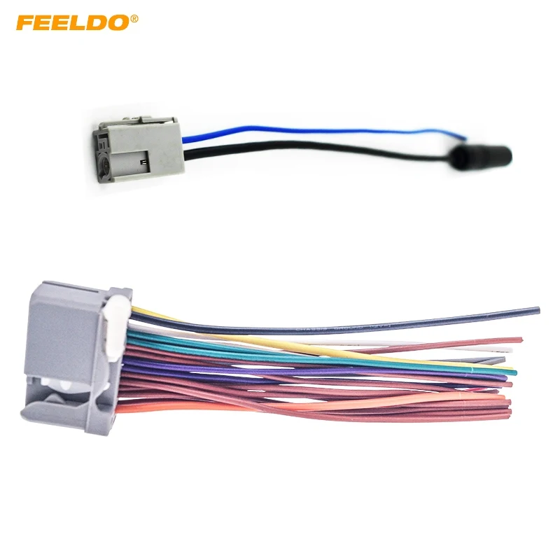 

FEELDO 1set for Honda 2008-2011 Stereo CD Audio Aftermarket Wire Harness Cable +Radio Antenna Install Plug #4933