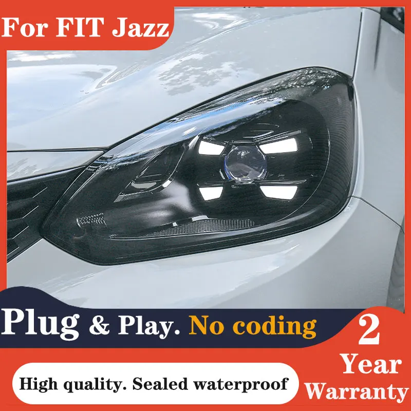 Headlights For Honda FIT JAZZ 2019-2021 GR9 LED Headlight DRL Fog Lamp Turn Signal Low Beam High Beam Projector Lens Accessories