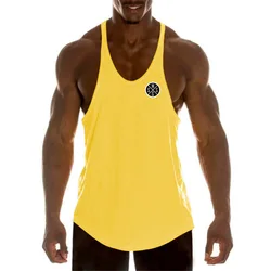 Allenamento in palestra moda abbigliamento sportivo marca canotta da uomo camicia senza maniche muscolare abbigliamento Stringer canottiere Bodybuilding gilet Fitness