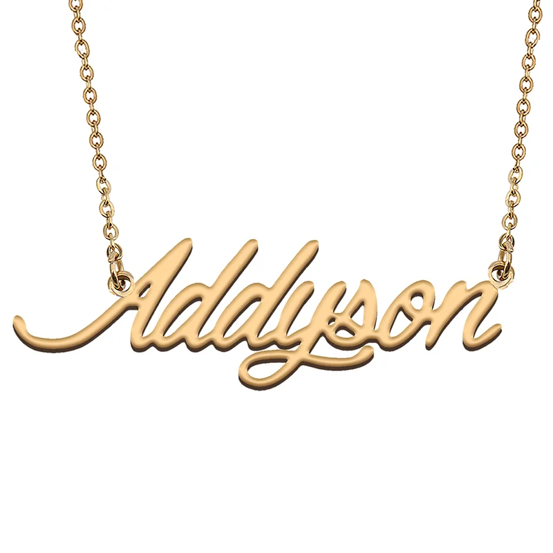 

Индивидуальное ожерелье с именем Addyson, регулируемое колье, персонализированные ювелирные изделия, подарок для женщин, девушек, подруг, рождественский подарок