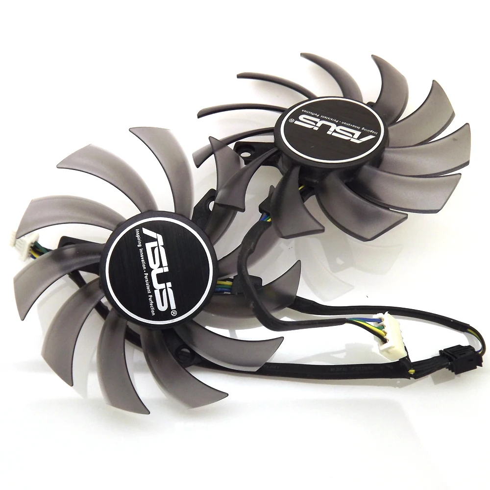 2pcs/lot FD7010H12S DC12V 0.35A 75mm VGA Fan For ASUS GTX690 GTX680 GTX670 GTX660TI HD7970 R9 270X GTX770 Graphics Card Fan 5Pin