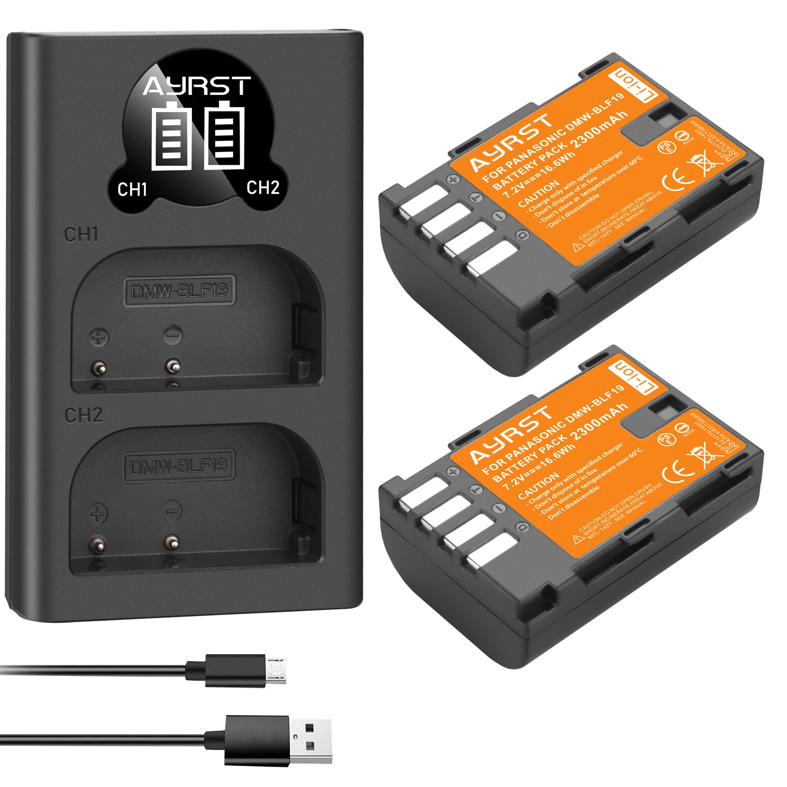 デュアルUSBカメラ充電器,2x2300mAh,DMW-BLF19E,DMW-BLF19,dmw blf19,blf19e,Panasonic,lumix gh3,g9
