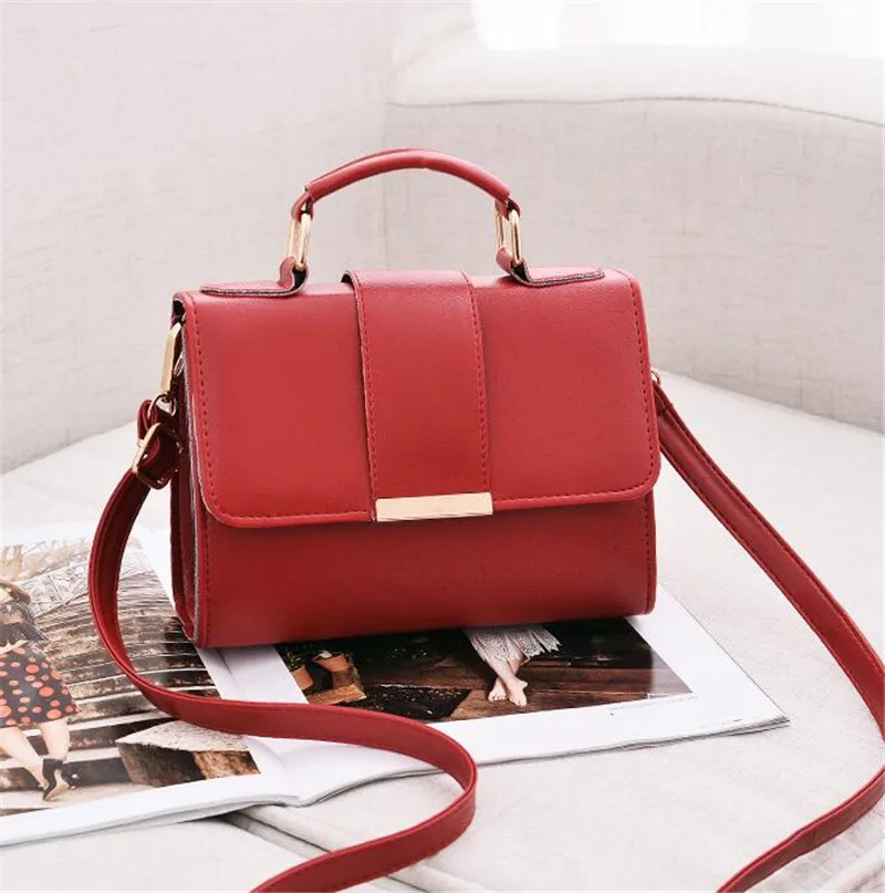 Heißer Verkauf Flap Sling Schulter Taschen für Frauen Einfarbig Umhängetasche Messenger Tasche Geldbörse Weibliche Leder Handtasche Tasche – Detail 19