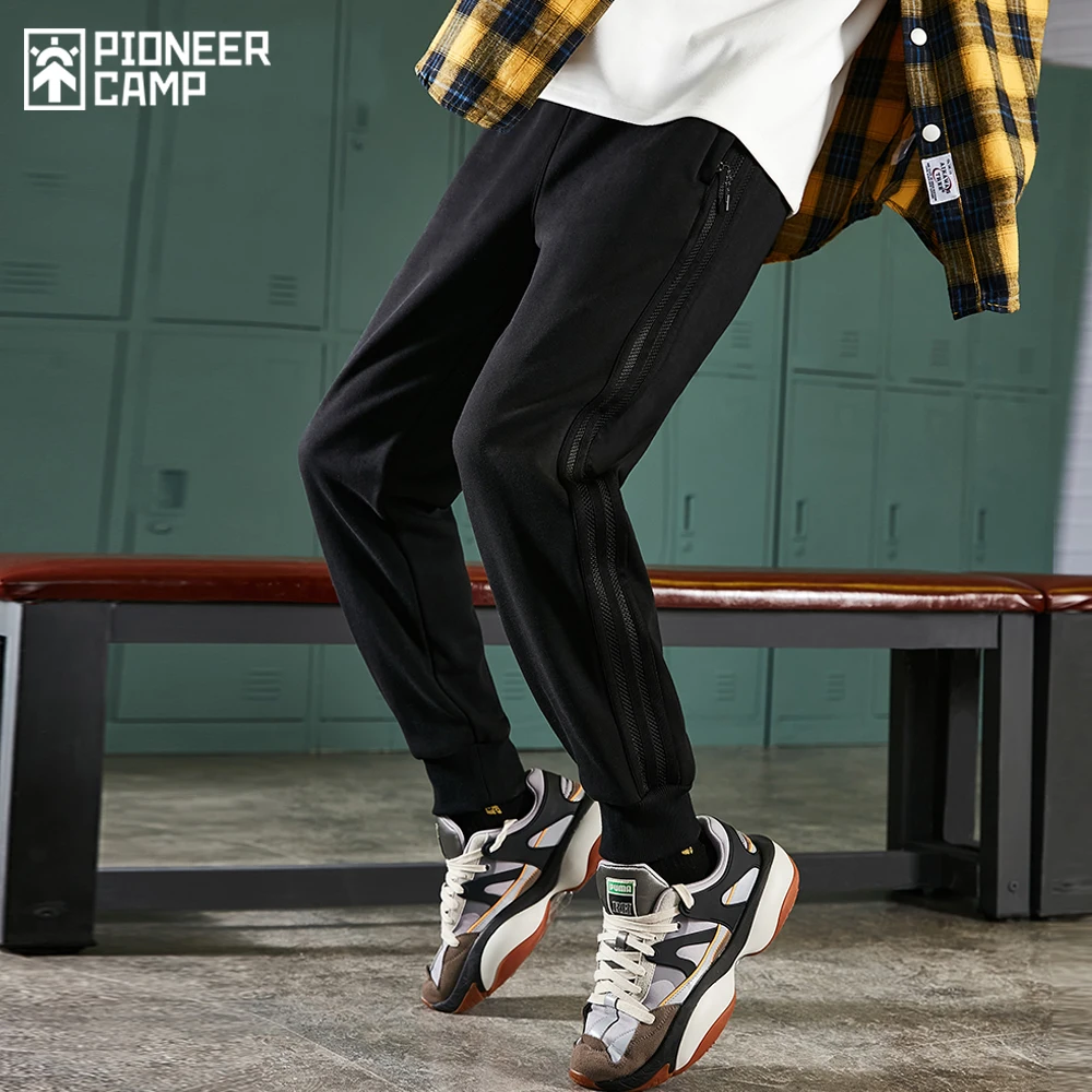 Pioneer kampı erkek kış Sweatpants kalın polar sıcak rahat gevşek Joggers sportif pantolon için erkek XZR001036