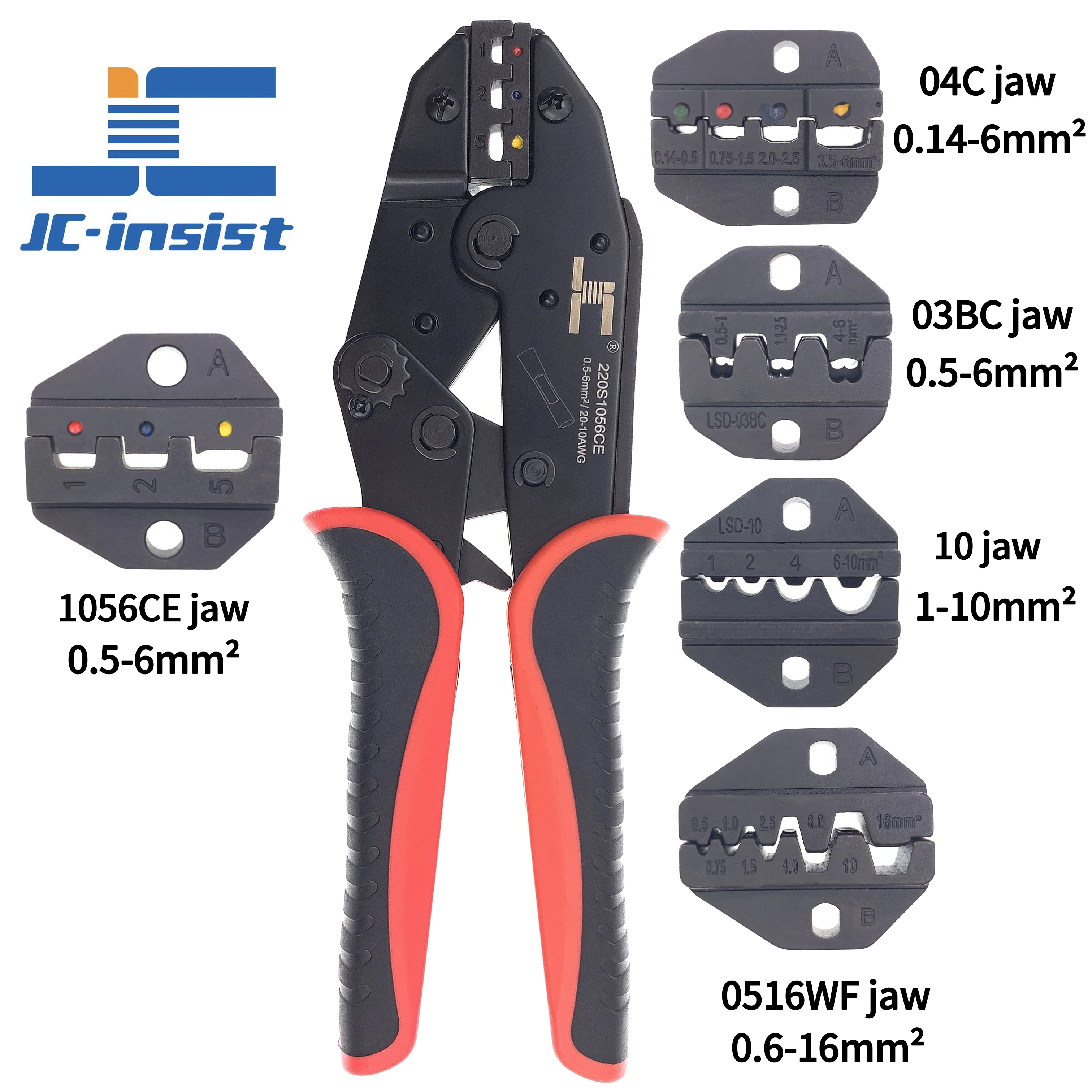 Oxford bag Replaceable Jaws Multifunctional Crimping Tool Kit Tubular terminal, pre-insulated terminal, non-insulated terminal