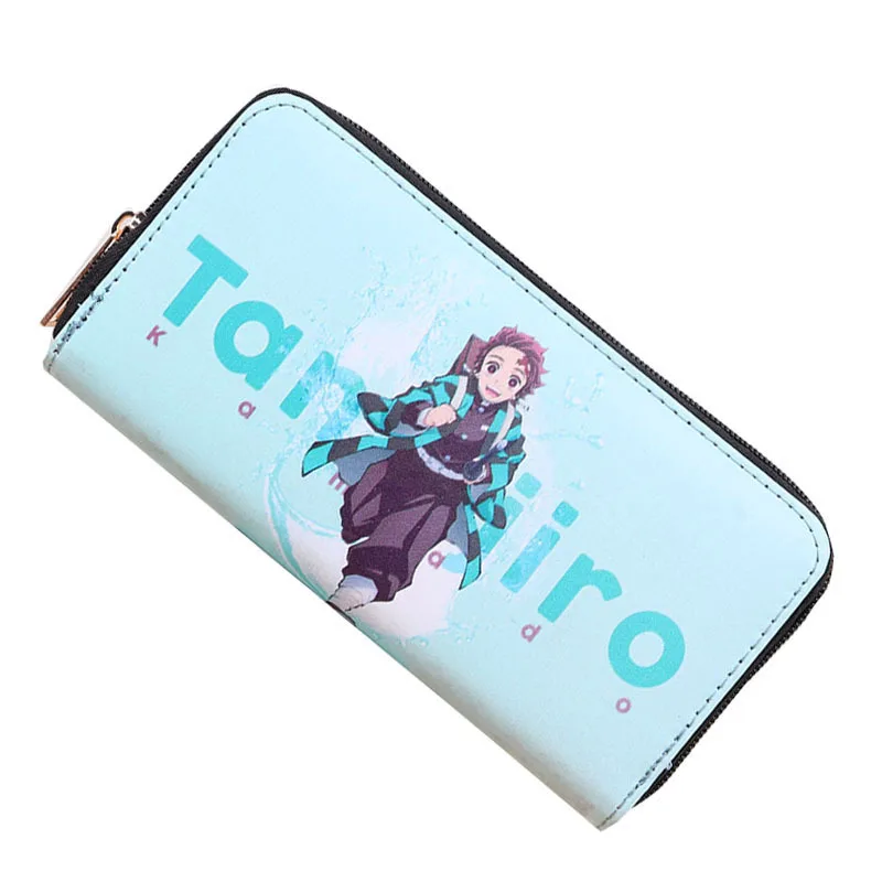 Demon Slayer Anime Rengoku Kamado Tanjirou Nezuko Cosplay Wallet Portable Zero Purse PU Leather Multi-Layer Wallets