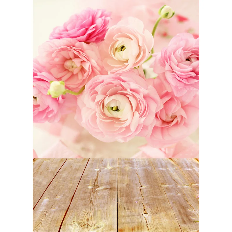 Vinile fondali fotografia Prop fiore parete pavimento in legno tema matrimonio Studio fotografico sfondo 1911 CXZM-17