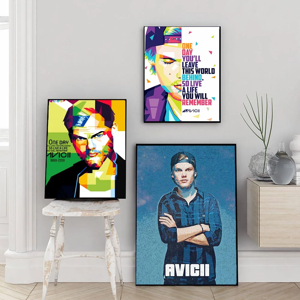 Avicii-写真とポスター用のキャンバスプリント,音楽ガイド,dスター