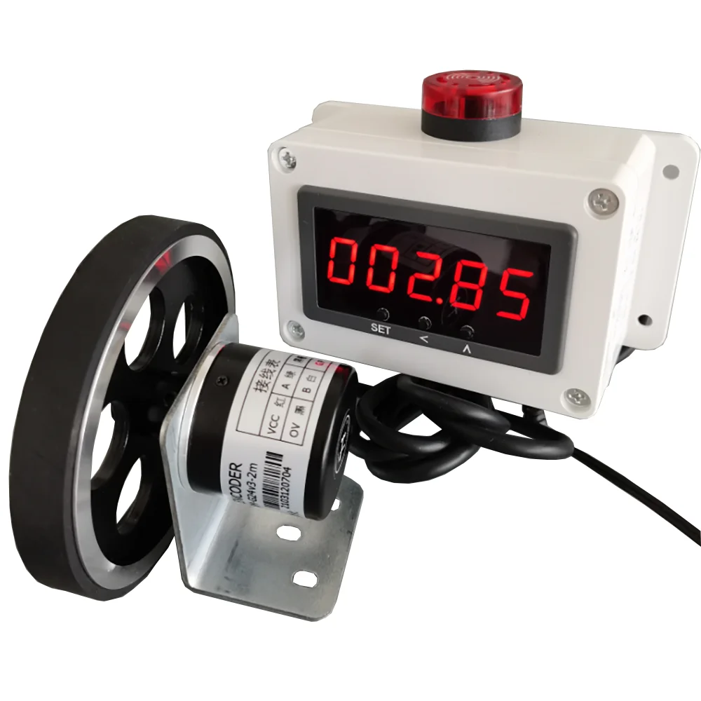 AC 100-240V Industrial Roller Type High-Precision Meter Counter Yard Counter Digital Display Electronic Code Encoder Alarm Meter