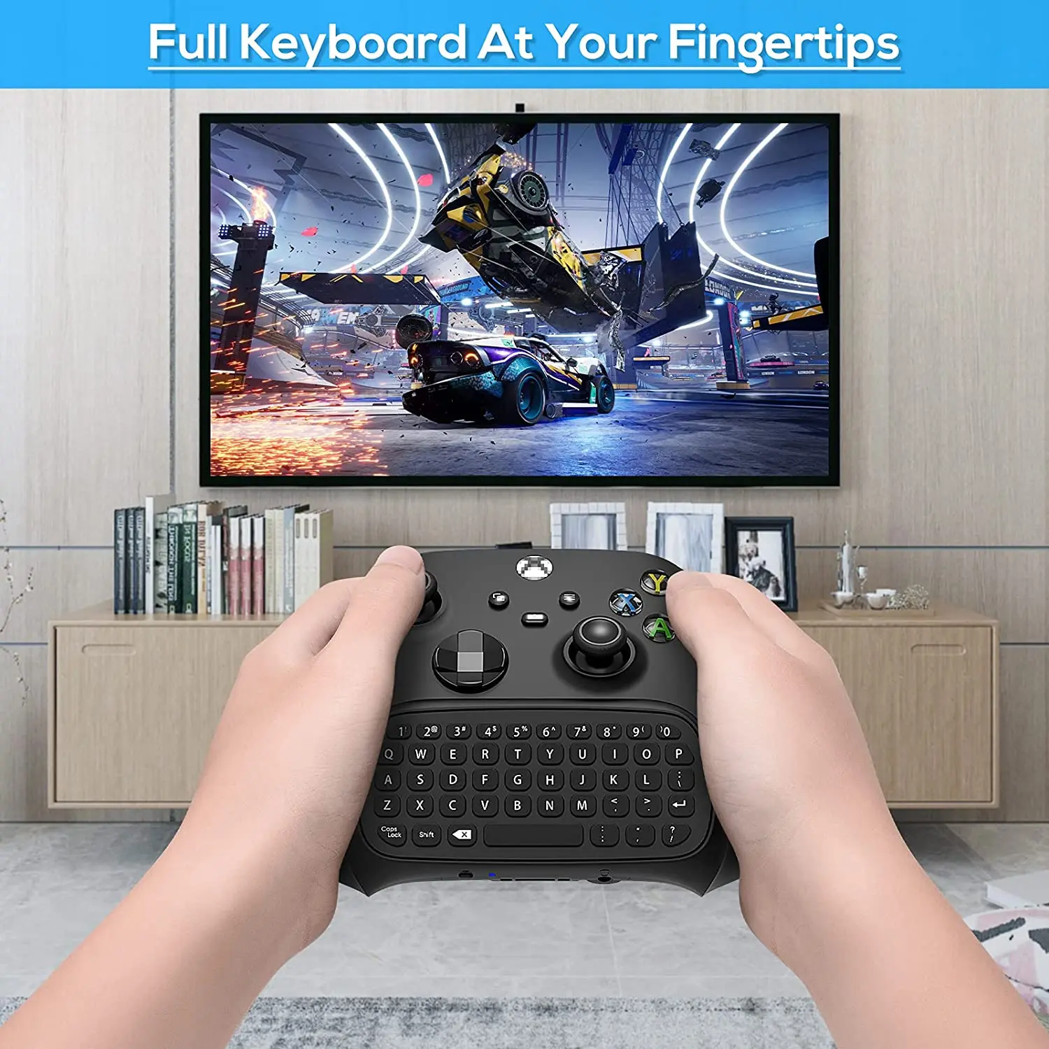 Клавиатура для геймпада Xbox Series X/s One/s/ Controller, мини Qwerty игровая клавиатура 2,4 ГГц с аудиоразъемом/гарнитурой