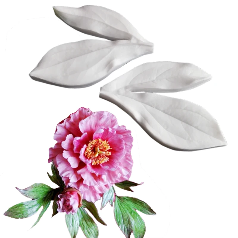 NEW Peony Leaf Silicone Mold Fondant Mould Cake Decorating Tools Chocolate Gumpaste Molds,Sugarcraft,Kitchen AccessoriesM2452