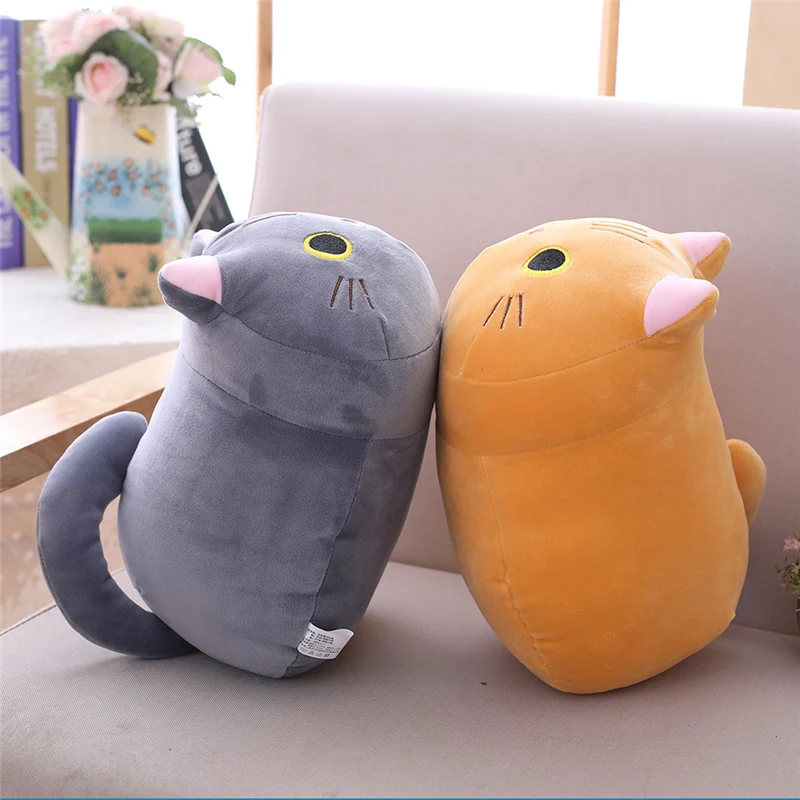 Jouets en peluche de petit chat de lait mignon, joli animal en peluche, oreiller de chat doux, coussin de canapé, cadeau d'anniversaire Kawaii pour bébé, 1PC, 25cm