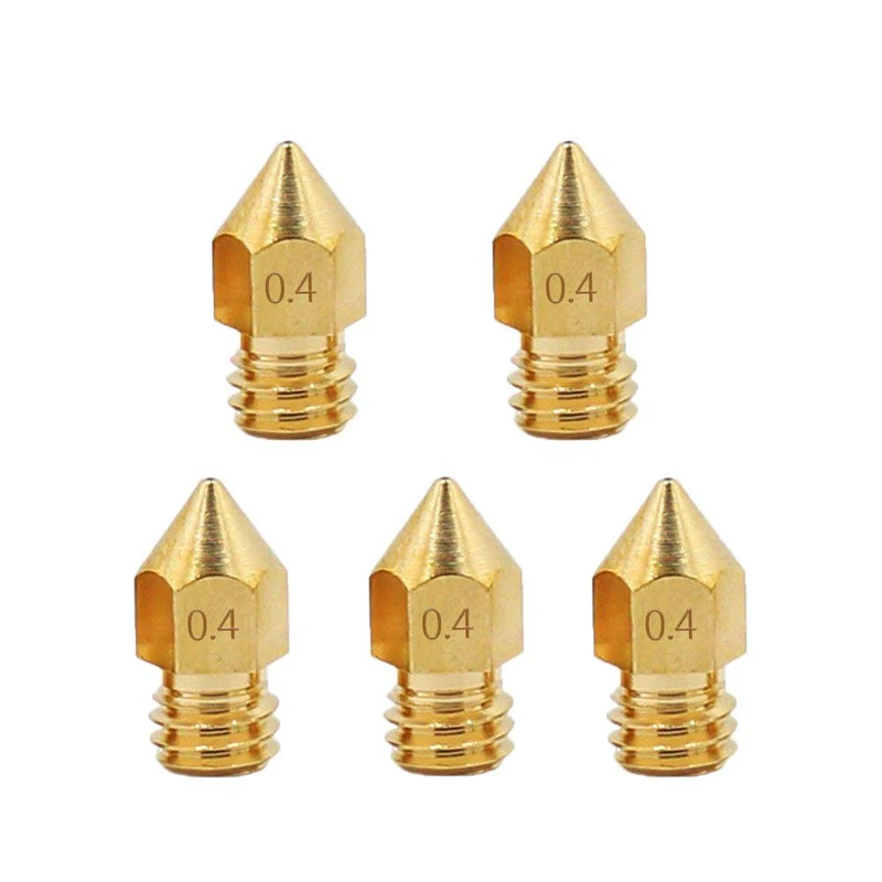 CREALITY 5PCS 0.2/0.3/0.4/0.5/0.6/0.8MM Optional Hotend Extruder Nozzle For Creality Ender-3/3 PRO/3 V2/ CR-10/10V2/V3 Printer