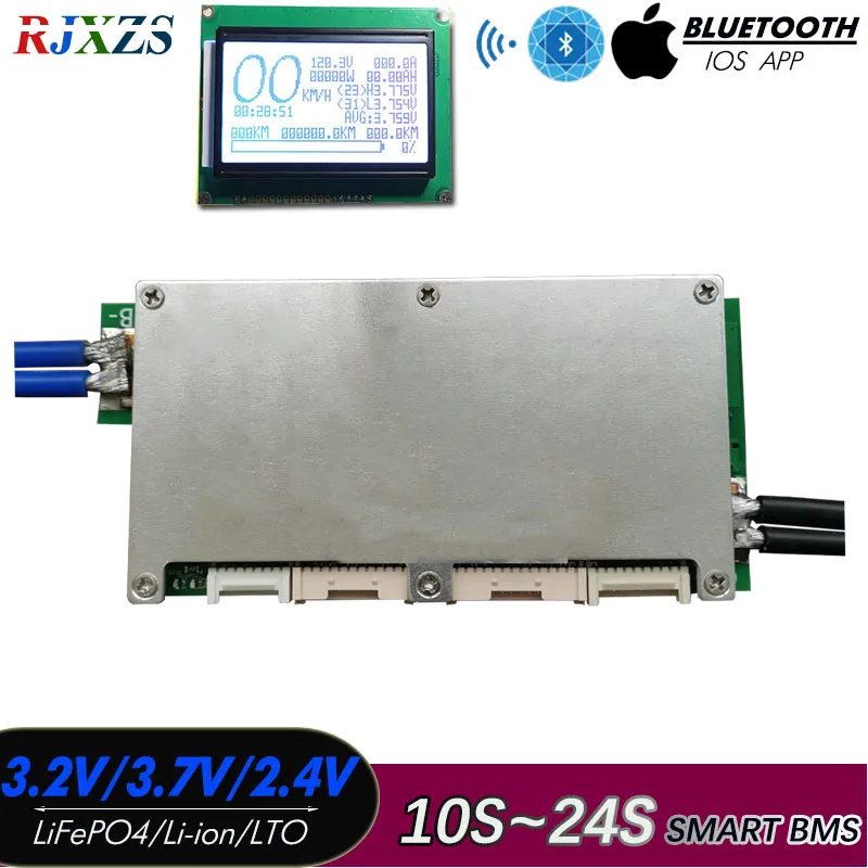 

10S to 24S Ant Smart BMS BlueTooth DIY LiFePO4 Lithium Ion 50A/80A/100A/110A/120A/180A Continuous With Android APP