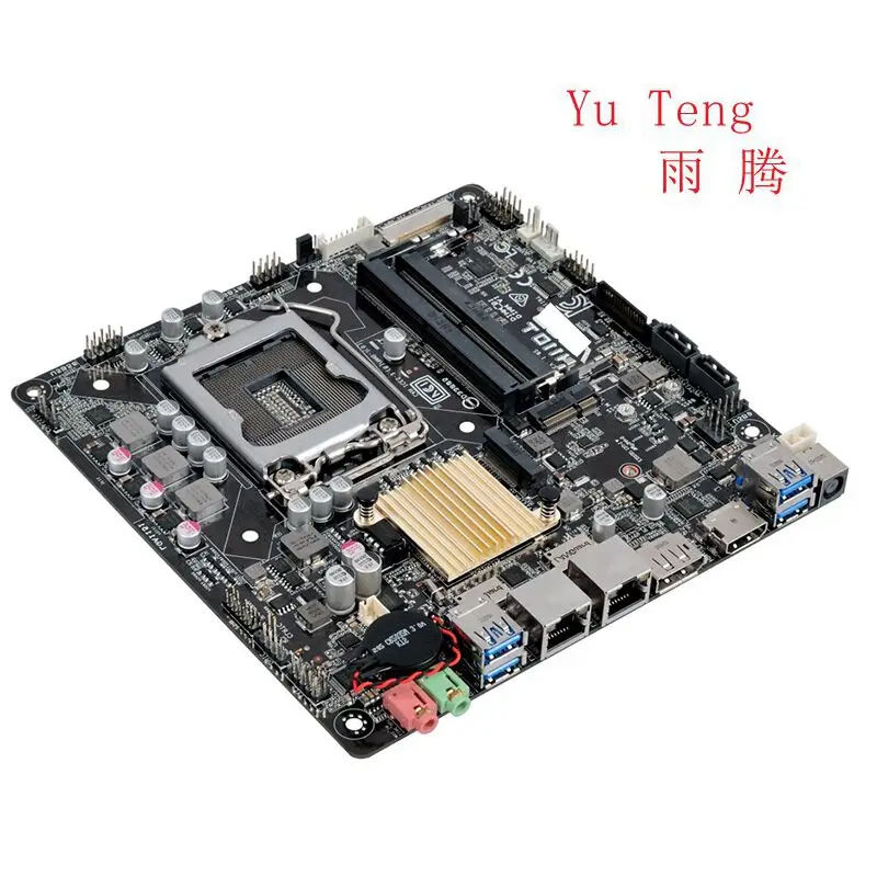 Imagem -02 - Placa-mãe All-in-one para Asus H110t Mini-itx Placa de Rede Dupla Teste 100 Envio