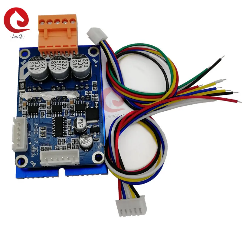 DC12V-36V 15A 500W High Power Brushless Motor PWM Controller Driver Board JYQD-V7.3E3 with Heatsink Connector Wires