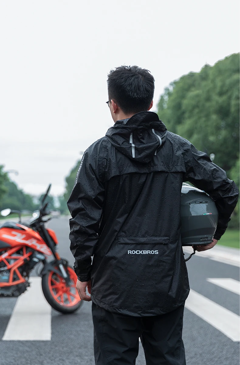 ROCKBROS MTB-Fahrradjacke, wasserdicht, leicht, atmungsaktiv, reflektierend, Fahrradanzüge, winddicht, Jersey, Regenmantel, Fahrradausrüstung – Detail 6