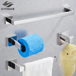 Bathroom Hardware Chrome Robe Hook Towel Rail Bar Rack Bar Shelf Tissue Paper Holder Toothbrush Holder Bathroom Accessories