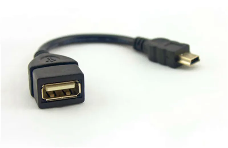 Test before send USB A Female to Mini USB B Male Cable Adapter 5P OTG V3 Port Data Cable For Car Audio Tablet For MP3 MP4