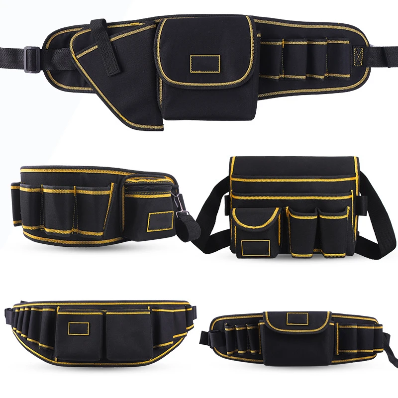 Multi Function Tools Belt Bag Multi-Pockets Oxford Electricians Technician Work Tool Storage Organiser Waist