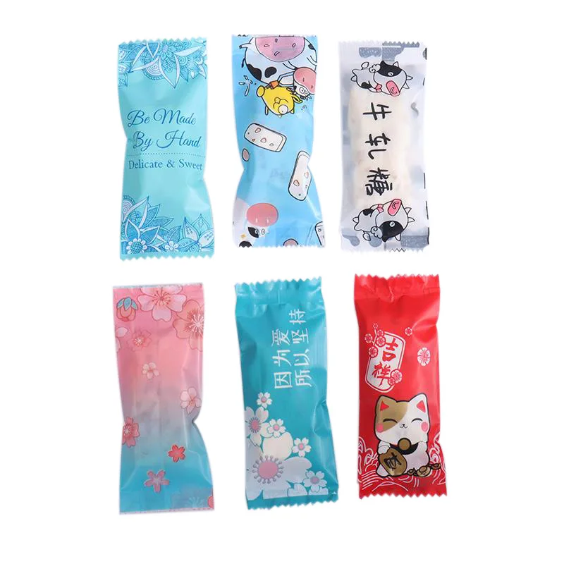 200 sztuk/partia Nougat zawijanie torba Gradient świeży kwiat Handmade DIY Multi Color plastikowe opakowania cukierków mleko Taffy Candy Wrapper