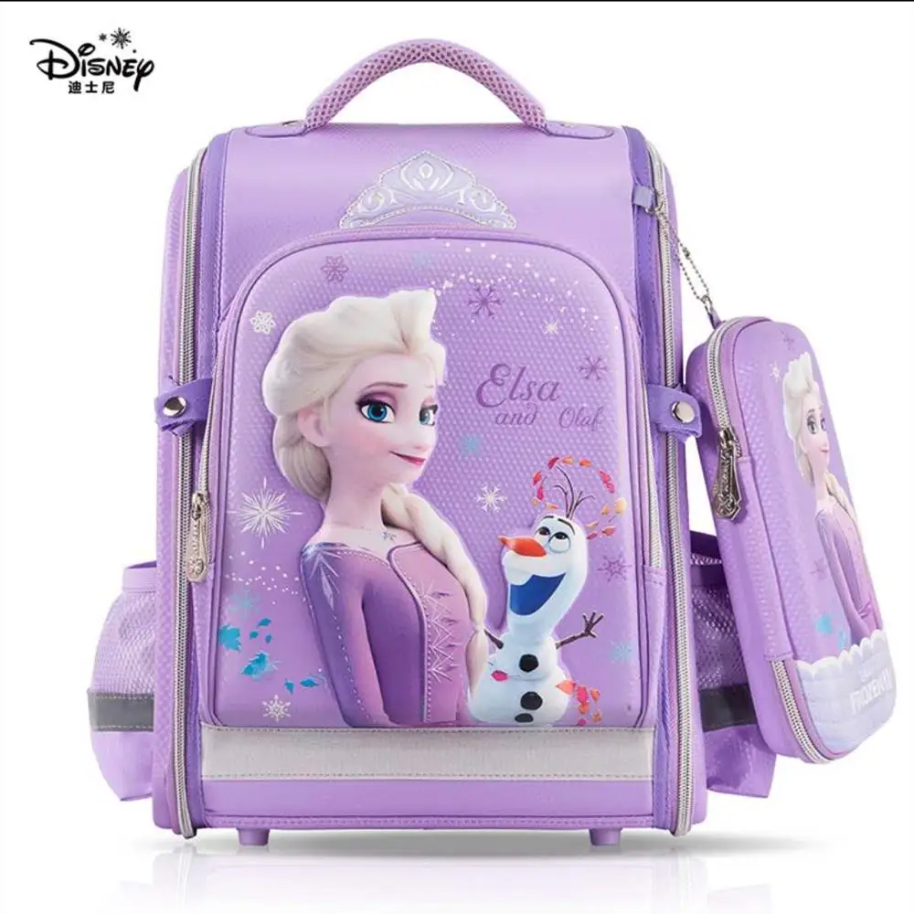 Disney Frozen school bags for girls Elsa Anna Olaf causal large capacity water proof primary student orthopedic back mochilars