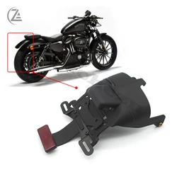 ACZ Motorcycle Rear Fender License Plate Bracket Holder With LED Taillight Brake Lamp For Harley Sportster XL 883 1200 48 04-14