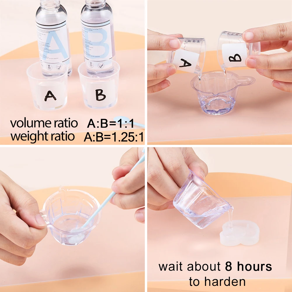 3:1 Clear Epoxy Resin Crystal Clear Art Resin Epoxy 1:1 Epoxy Casting Resin Kit with Measuring Cups, Stick, Silicone Gloves