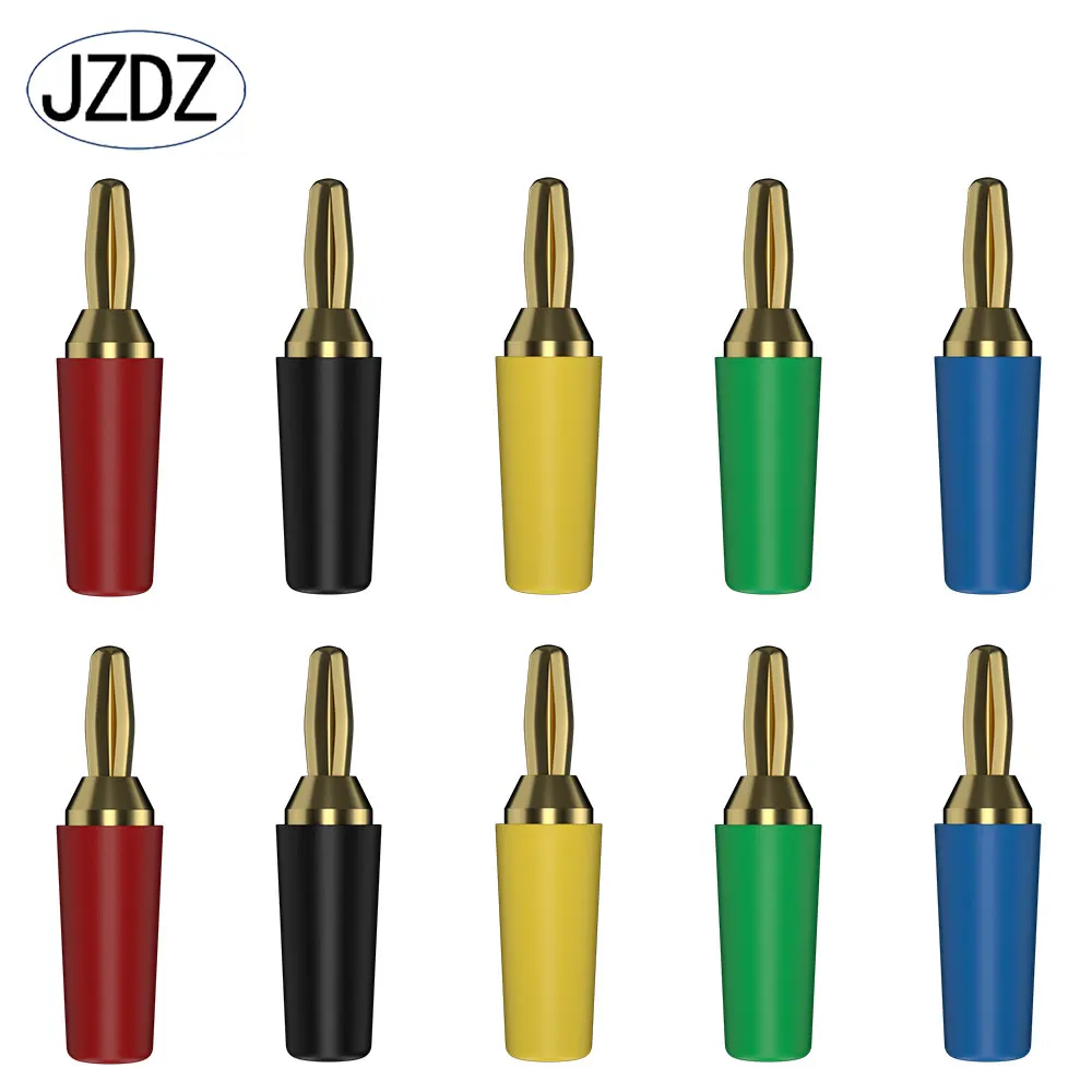 JZDZ 10pcs/lot 2.5mm Banana Plug Electrical Connector Adaptor 5 Colors J.10007