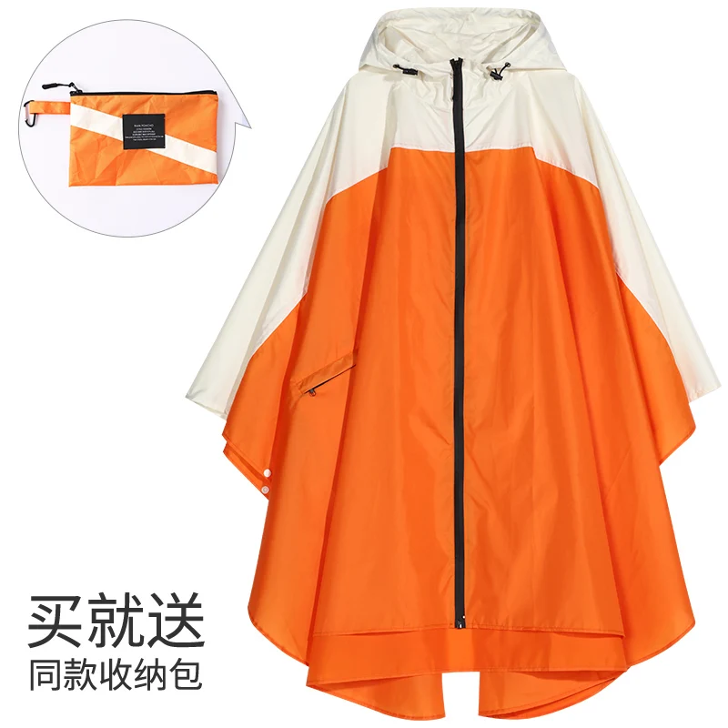 Women\'s Fashion Raincoat Waterproof Rain Poncho Cloak with Hood for Hiking Climbing Light and Touring windbreaker