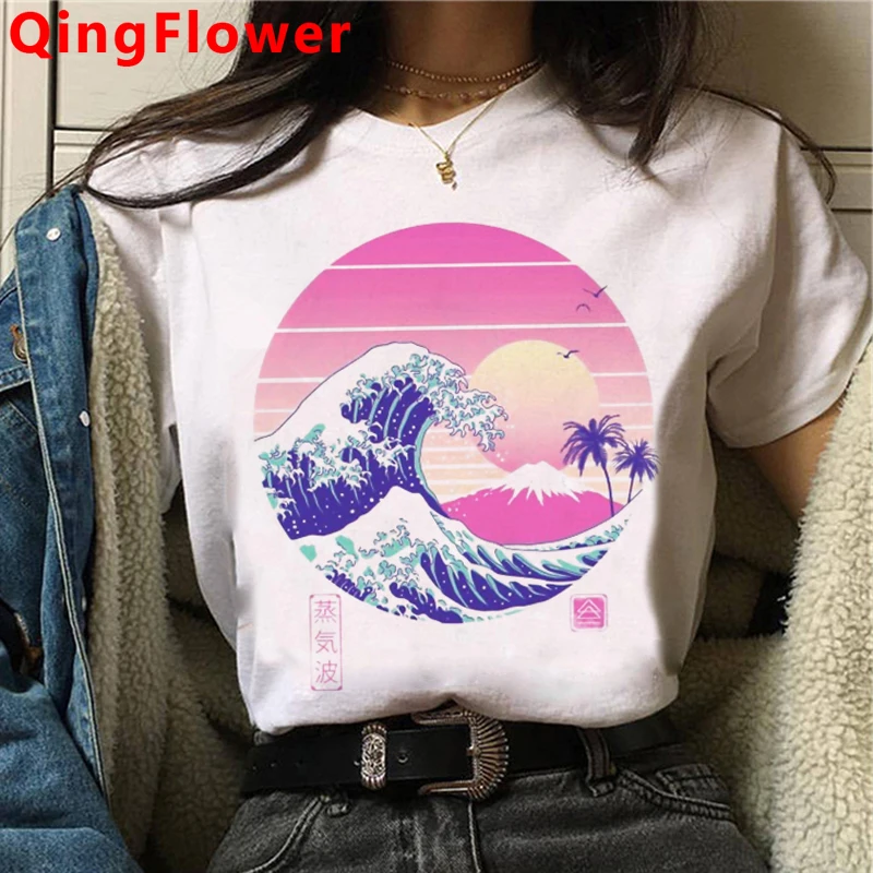 Vaporwave Harajuku Ullzang 90s T Shirt Women Y2K Aesthetic Hip Hop T-shirt Graphic Fashion Summer Tshirt Grunge Top Tees Female