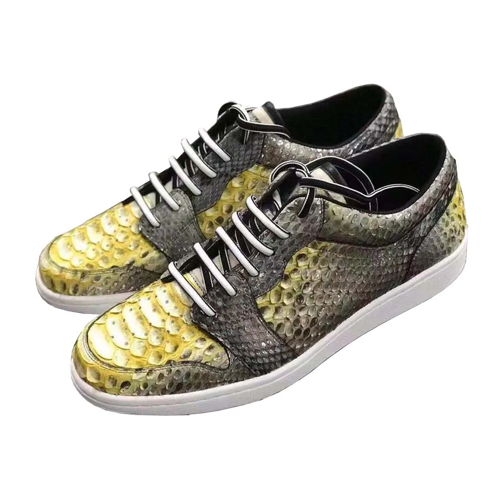 fanzunxing new men lersure shoes men python leather shoes male snake skin shoes