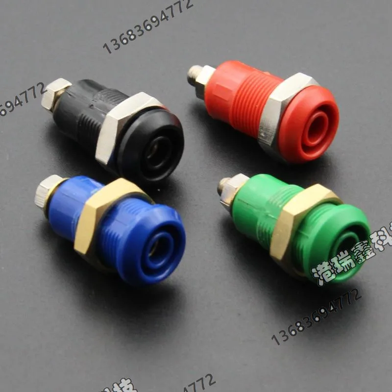 

[SA]4MM banana jack connector socket M12 GREE blue red and black hole -safe terminals test seat--100pcs/lot