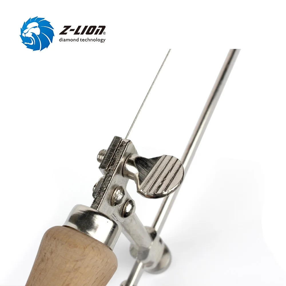 Z-LION 1PC Coping Saw Steel Frame With 2m Diamond Wire Saw Dry Wet Use For Wood Stone Jade Metal Cutting Multifunction Hand Tool