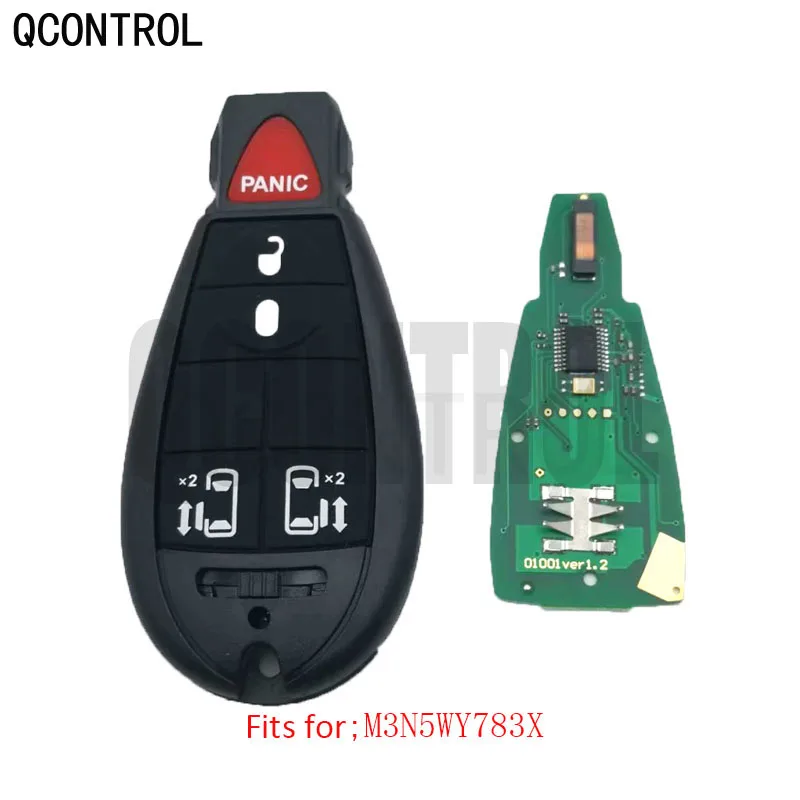 

QCONTROL Car Remote Transmitter for DODGE Smart Key Charger Challenger Durango Grand Caravan Journey IYZ-C01C 433MHz M3N5WY783X