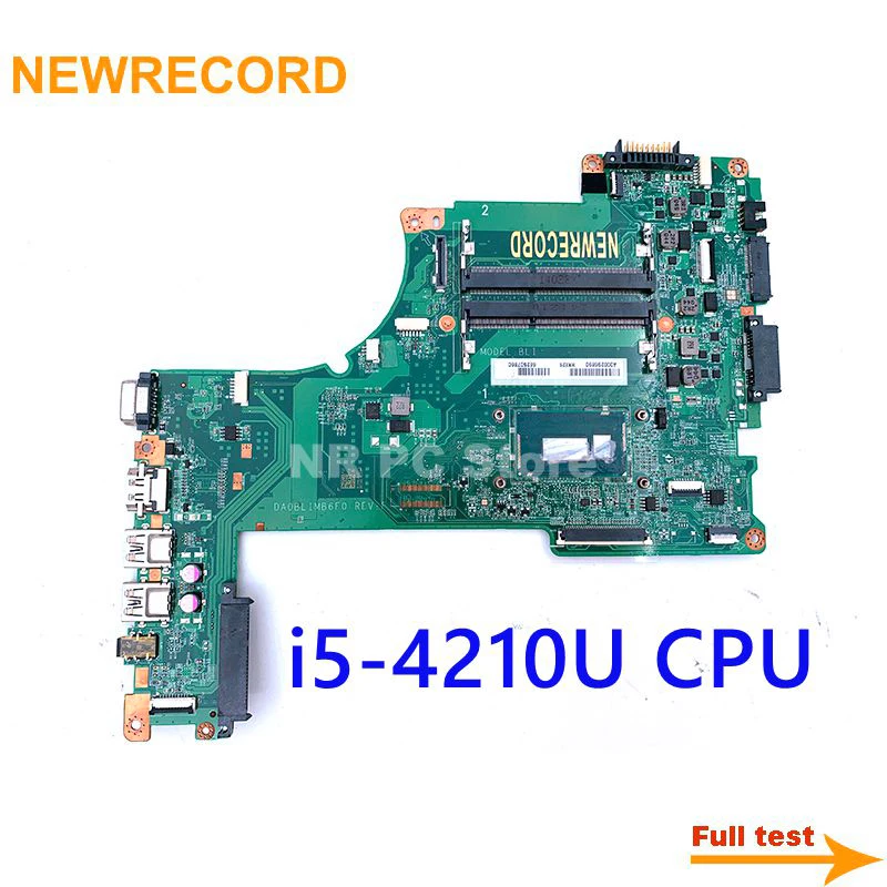 

For TOSHBA Satellite L55T-B L55-B L55T DA0BLIMB6F0 A000300080 A000296890 Laptop Motherboard I5-4210U CPU DDR3 Full Test