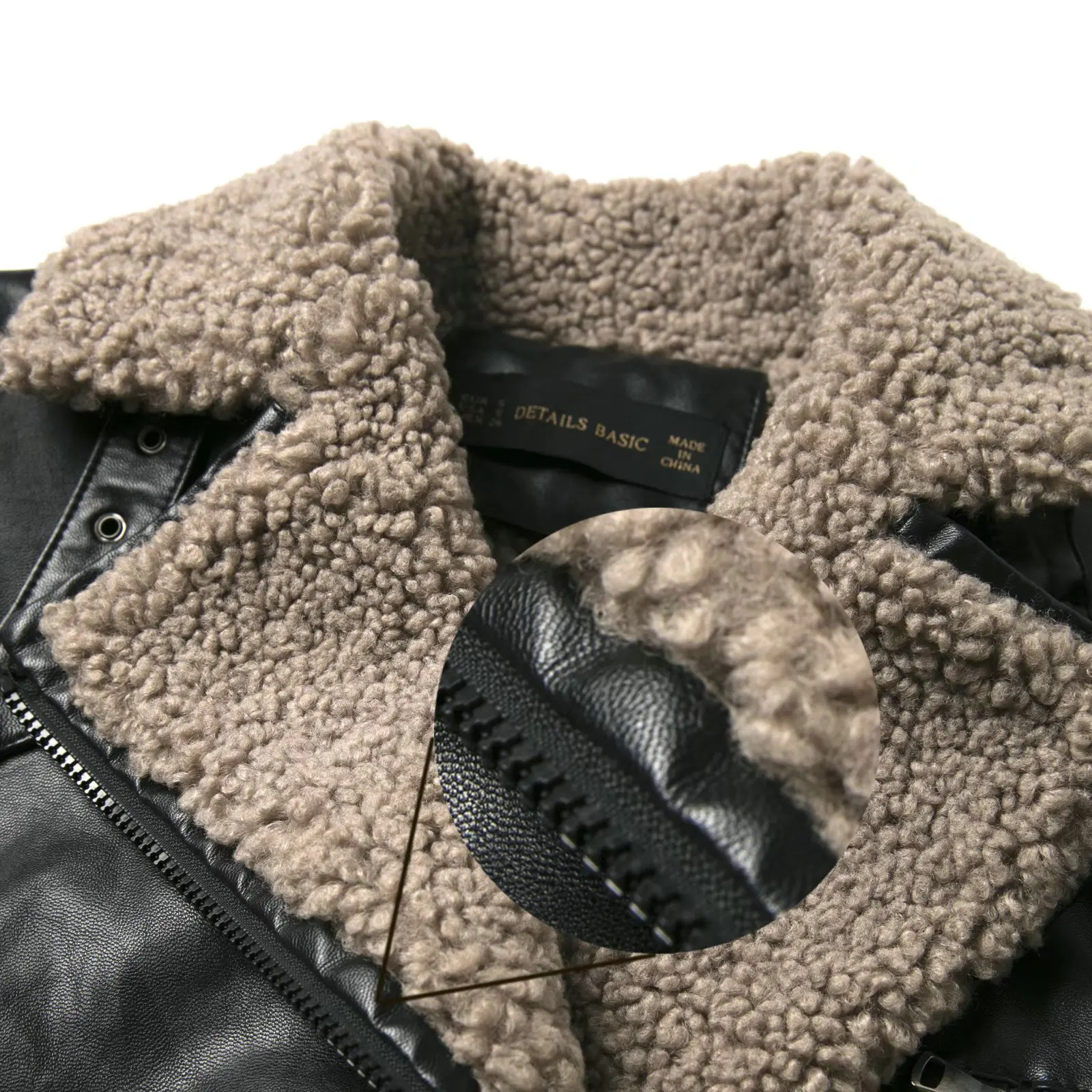 2021 New Winter Women Vintage Thick Warm Faux Sheepskin Leather Teddy Fur Jackets Ladies High Street Black PU Pockets Coats Belt