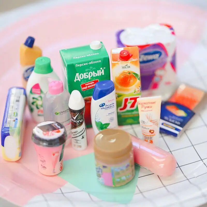 Comida para casa de muñecas en miniatura, escala 1/6, supermercado, necesidades diarias, comida de imitación, 1 Uds.