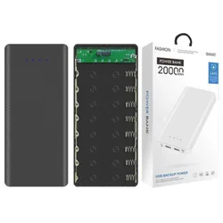 DIY 8*18650 Power Bank ładowarka obudowa podwójna telefon komórkowy z USB ładowania 5V 2A PD obudowa 18650 uchwyt baterii etui z funkcją ładowania z lampką LED