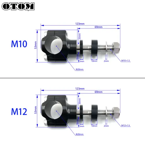 Imagen 2 del producto OTOM-abrazadera de montaje para manillar de motocicleta, accesorio para HONDA KTM KAWASAKI Yamaha Suzuki Dirt Bike Enduro, 1, 1/8 "", 28MM