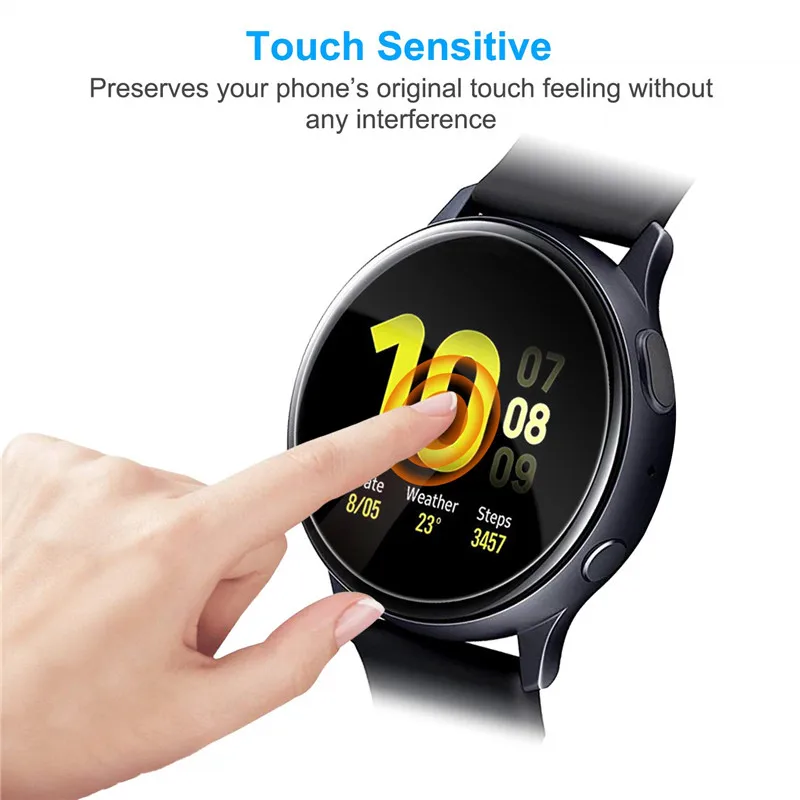 2pcs Full Protective film For Samsung Galaxy watch active 2 Screen Protector 3D Ultra-thin watch Active2 44mm 40mm Accessories