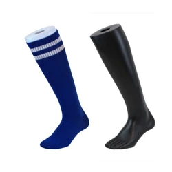 Men's Mid-leg Foot Model Plastic White Black Football Socks Mid-tube Socks Male Left Foot Model Long-leg Model Socks Model