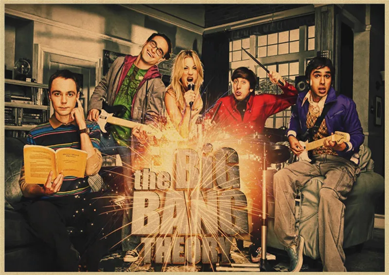 The Big Bang Theory Classic tv series poster Kraft Paper print vintage Poster home decor Wall Decorative Paintings wall art