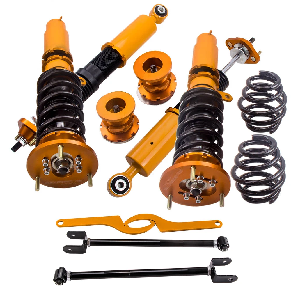 

Coilovers Амортизаторы подвески Рычаги для BMW E46 3Series 323i 328i 330i M3 318i 320i 1998-2005 Регулируемая высота Опускание