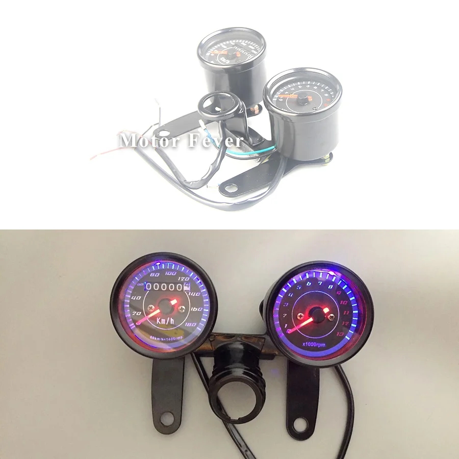 عداد السرعة للدراجات النارية عداد المسافات led أدوات كهربائية ميكانيكية رقمية ملحقات الدراجة النارية لهوندا GN125 Cg125
